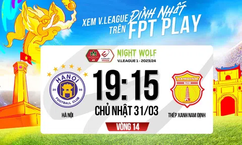Vòng 14 Night Wolf V.League 1-2023/24: Hà Nội FC và Thép Xanh Nam Định ra mắt 4 tân binh